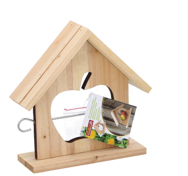 Vogelfutterhaus mit Apfelhalter 