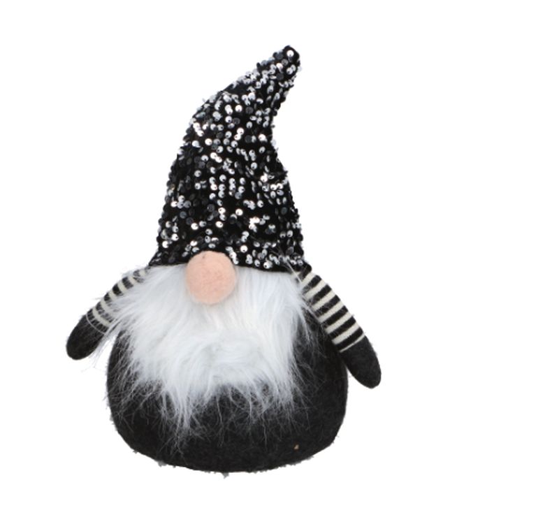 Wichtel aus Filz mit Glitzerm�tze 