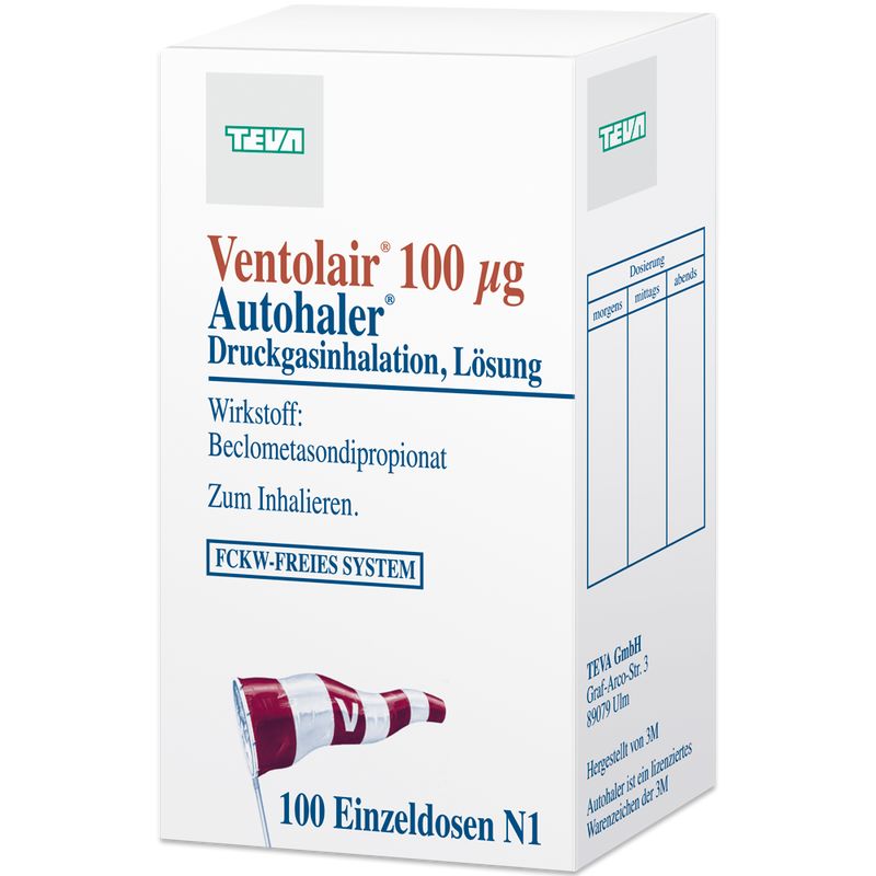 VENTOLAIR 100 �g 100 Hub Autoh.Dosieraerosol