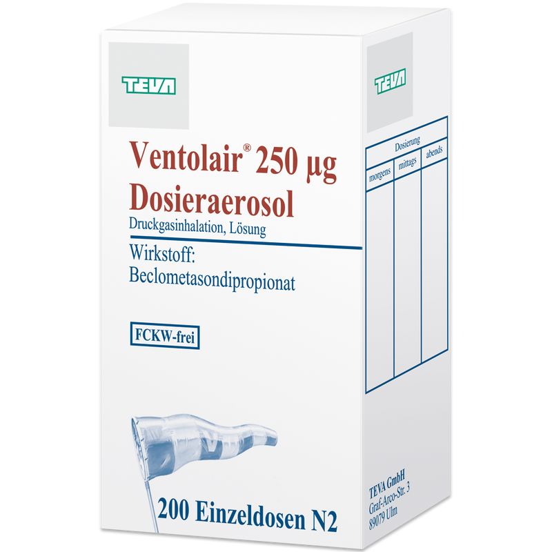 VENTOLAIR 250 �g 200 Hub Dosieraerosol