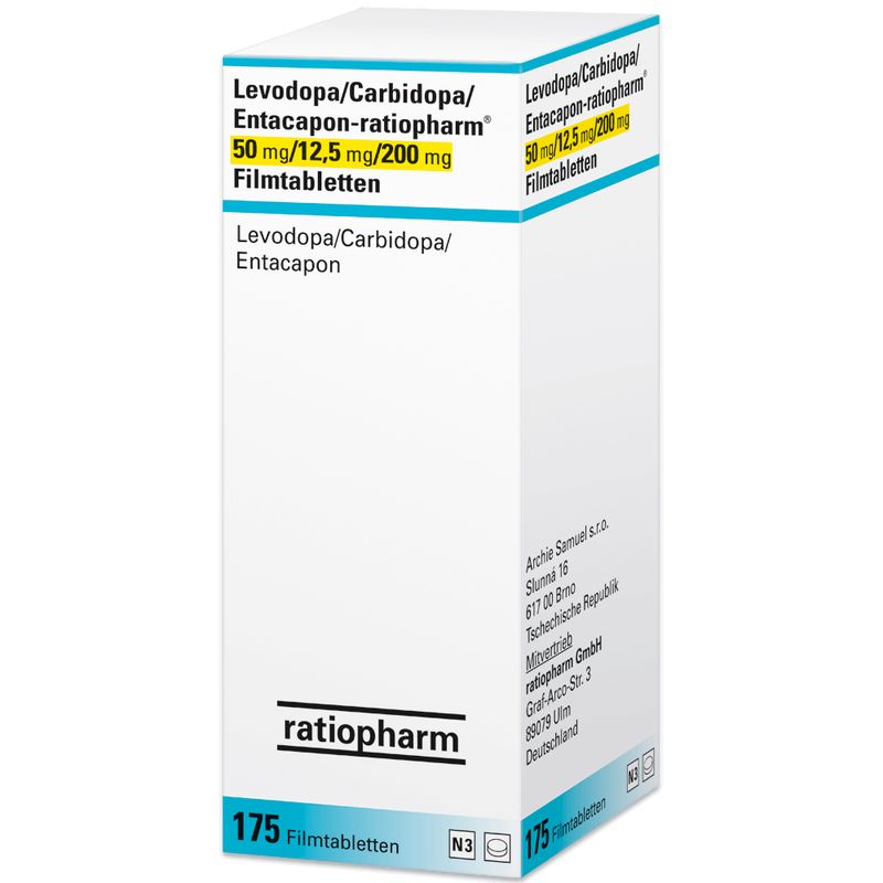 LEVODOPA/Carbidopa/Entacapon-ratio. 50/12,5/200