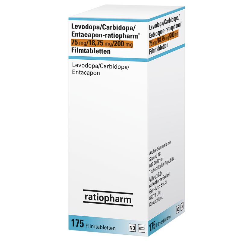 LEVODOPA/Carbidopa/Entacapon-ratio. 75/18,75/200