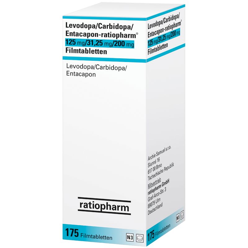 LEVODOPA/Carbidopa/Entacapon-ratio. 125/31,25/200