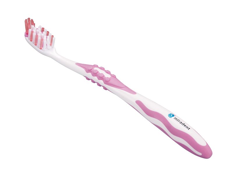 MIRADENT Carebrush Zahnb�rste wei�/pink