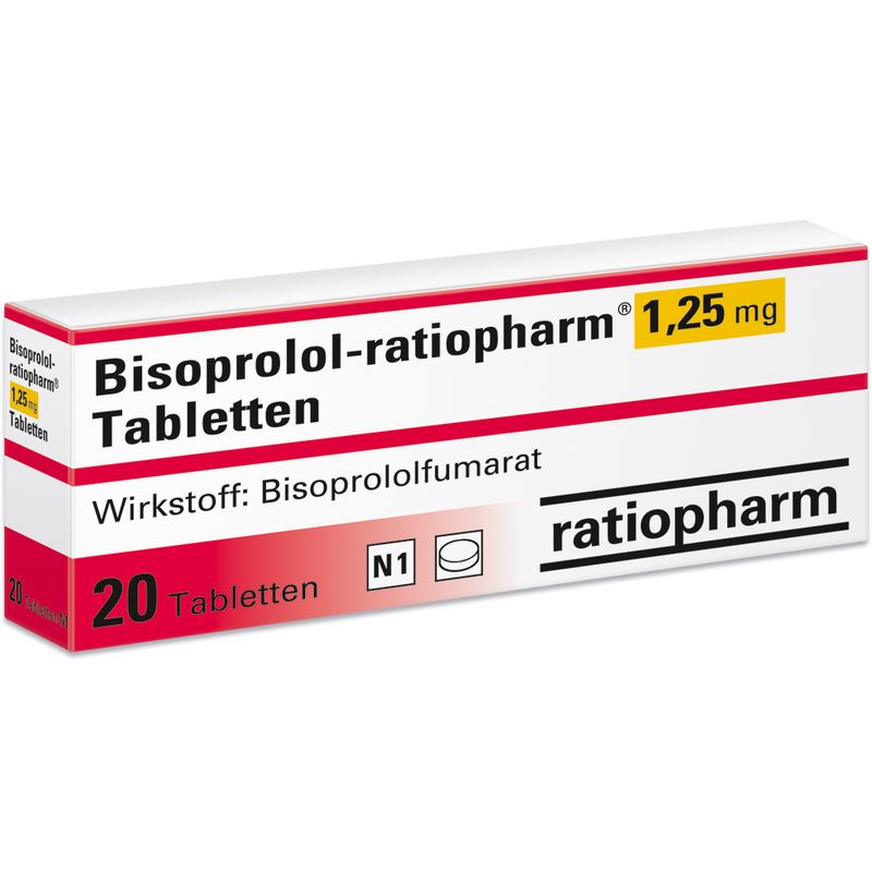 BISOPROLOL-ratiopharm 1,25 mg Tabletten