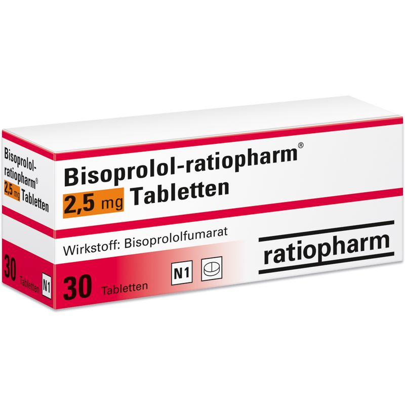 BISOPROLOL-ratiopharm 2,5 mg Tabletten