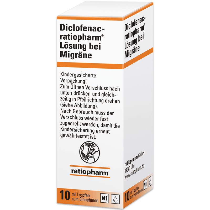 DICLOFENAC-ratiopharm L�sung bei Migr�ne
