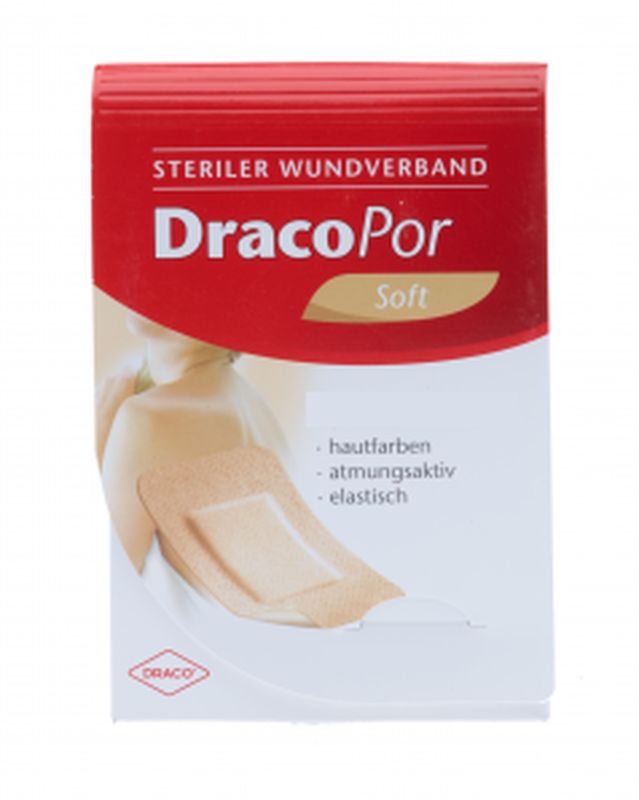 DRACOPOR Wundverband 3,8x3,8 cm steril hautfarben