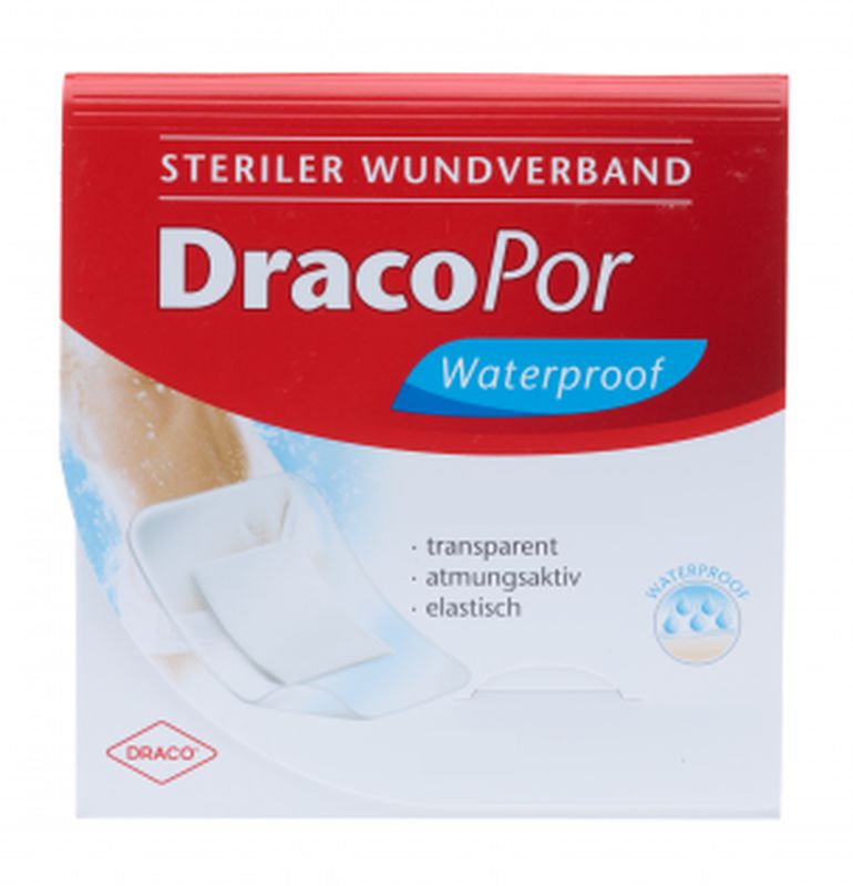 DRACOPOR waterproof Wundverband 3,8x3,8 cm steril