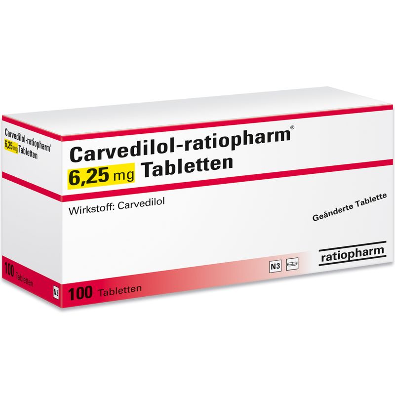 CARVEDILOL-ratiopharm 6,25 mg Tabletten