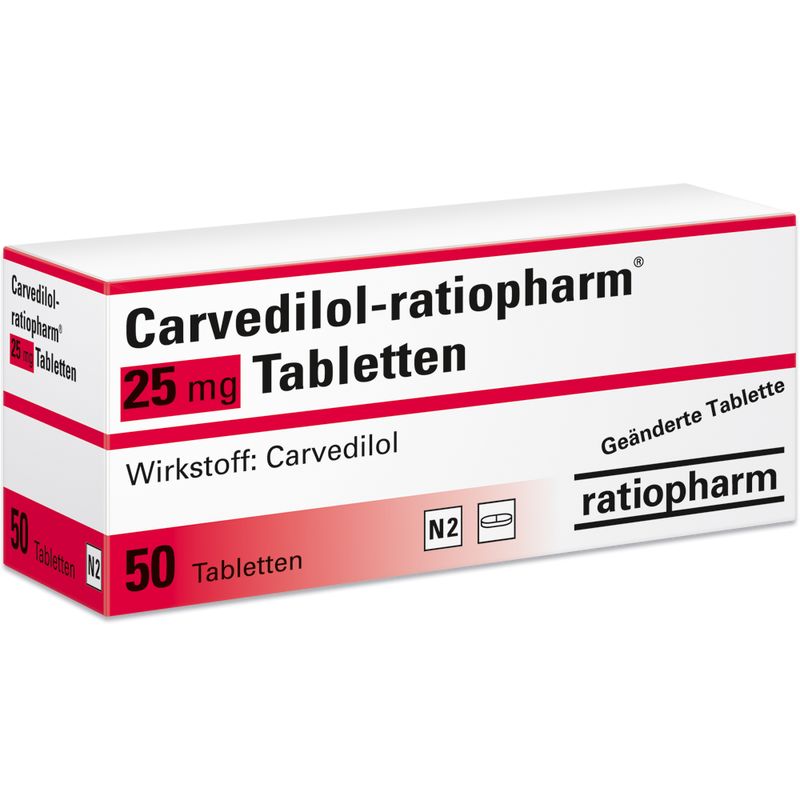 CARVEDILOL-ratiopharm 25 mg Tabletten