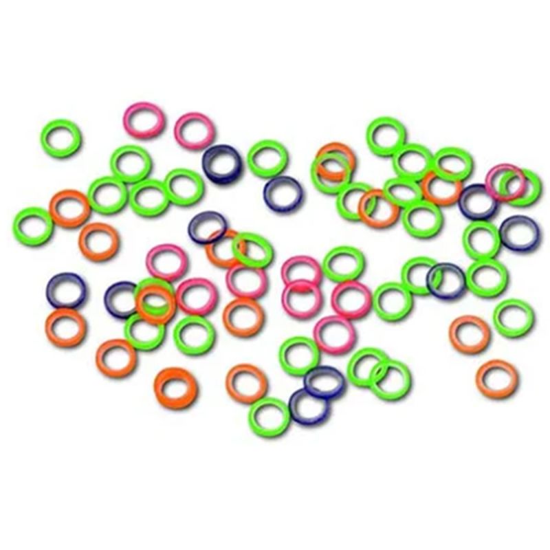 ZAHNSPANGENGUMMIS 5/16 med.bunt sort.7,95 mm Latex