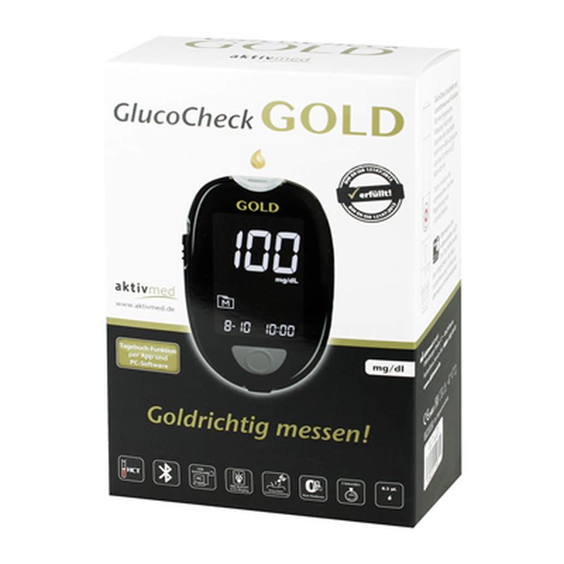 GLUCOCHECK GOLD Blutzuckermessger�t Set mg/dl