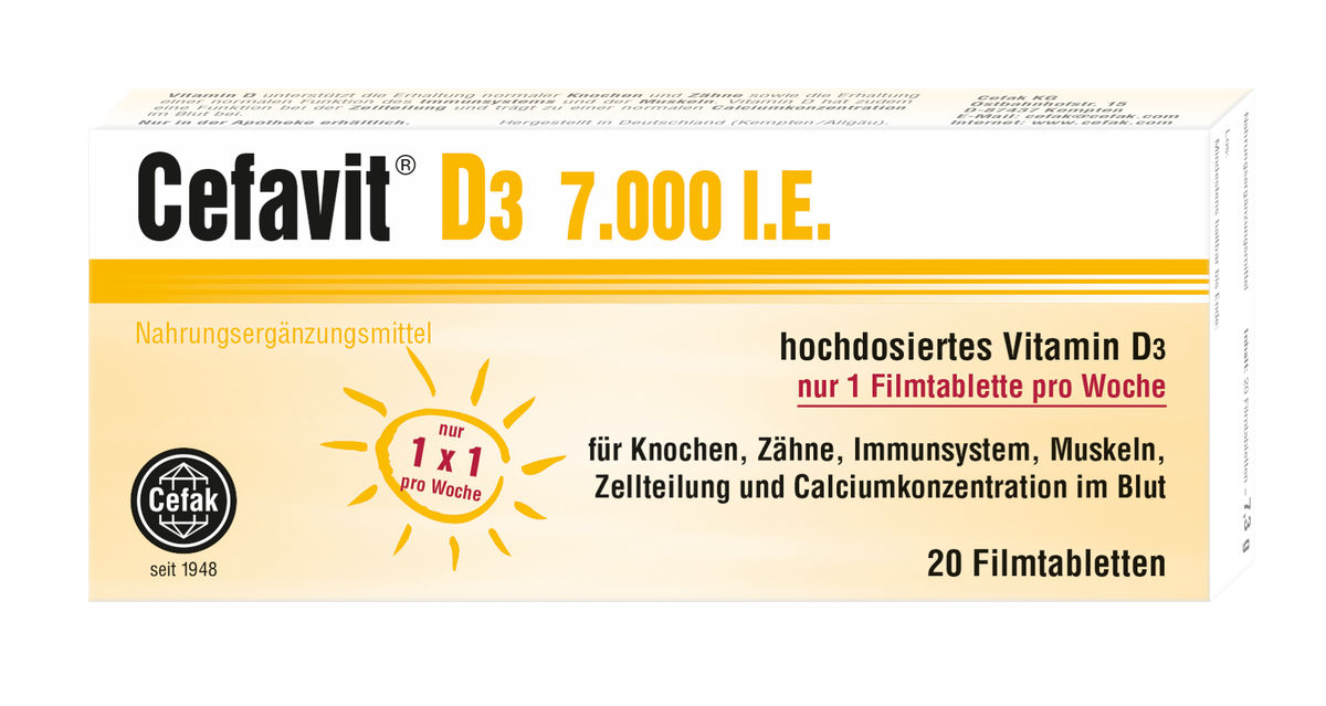 CEFAVIT D3 7.000 I.E. Filmtabletten