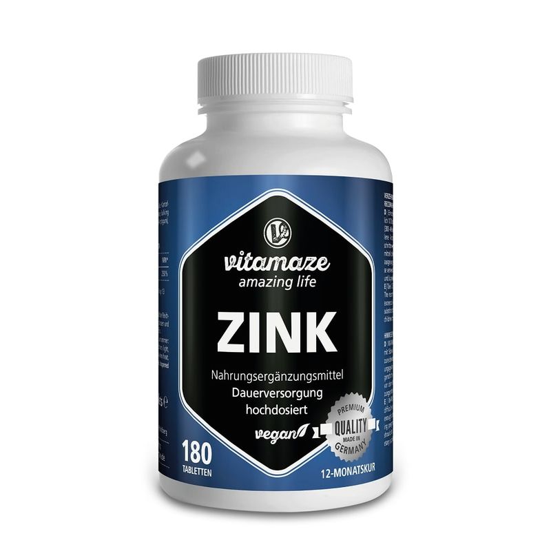 ZINK 25 mg hochdosiert vegan Tabletten