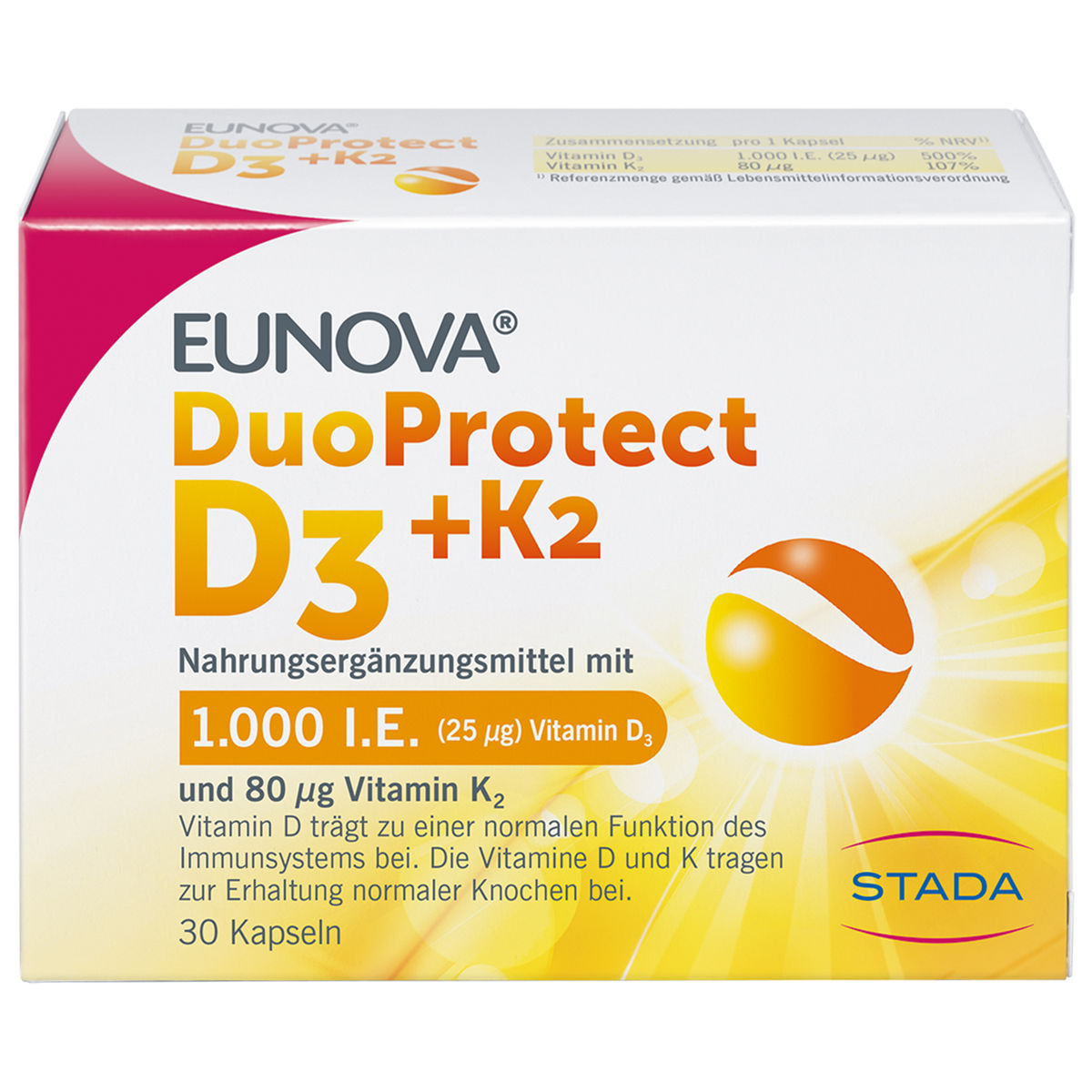 EUNOVA DuoProtect D3+K2 1000 I.E./80 �g Kapseln