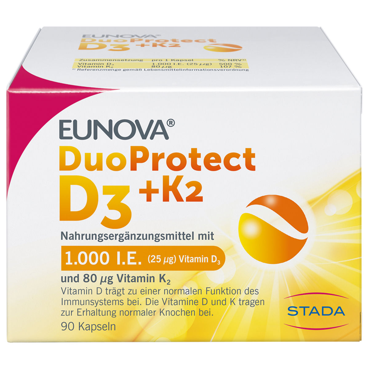 EUNOVA DuoProtect D3+K2 1000 I.E./80 �g Kapseln