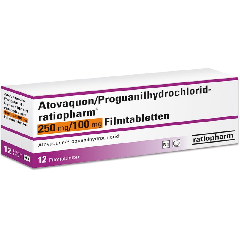 ATOVAQUON/Proguanil-HCl-ratiopharm 250/100mg FTA