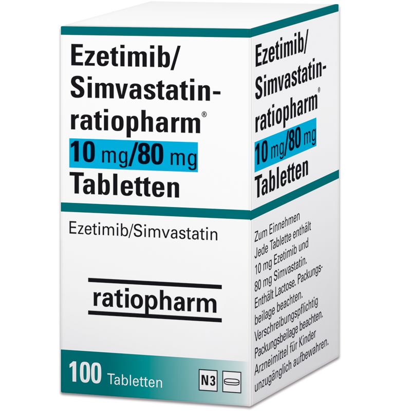 EZETIMIB/Simvastatin-ratiopharm 10 mg/80 mg Tabl.