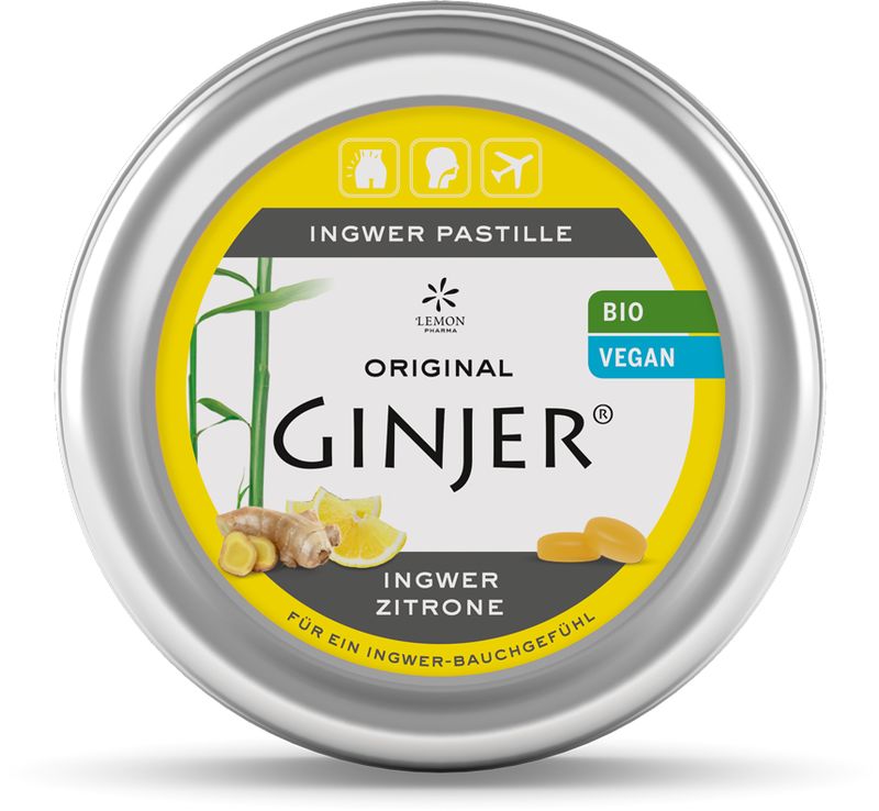 INGWER GINJER Pastillen Bio Zitrone