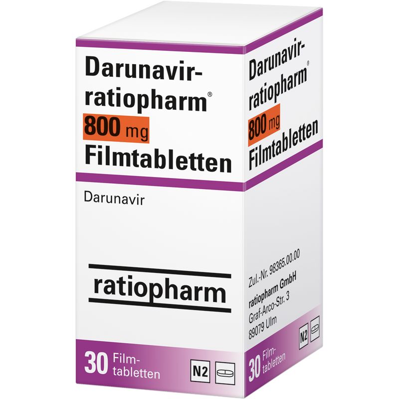 DARUNAVIR-ratiopharm 800 mg Filmtabletten