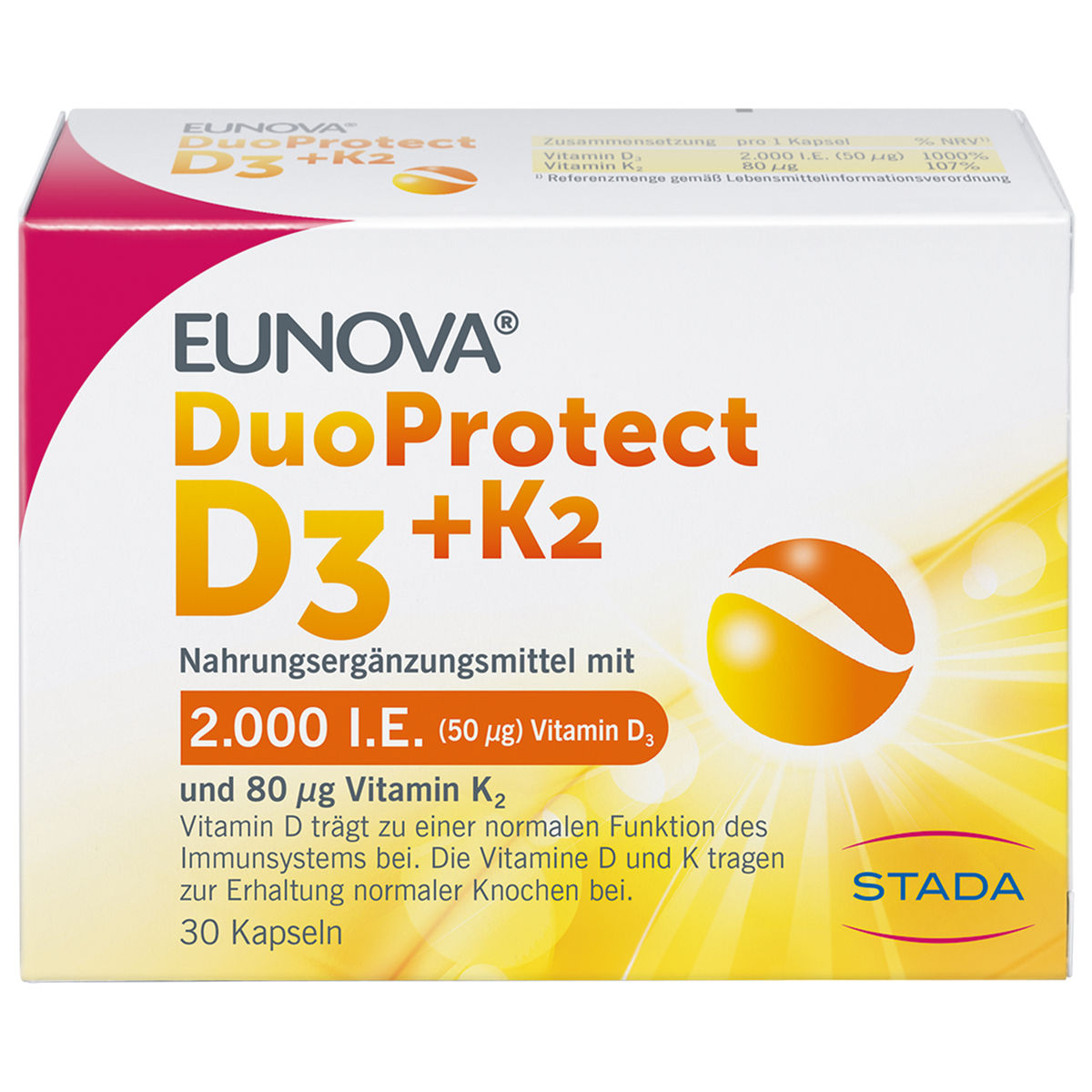 EUNOVA DuoProtect D3+K2 2000 I.E./80 �g Kapseln