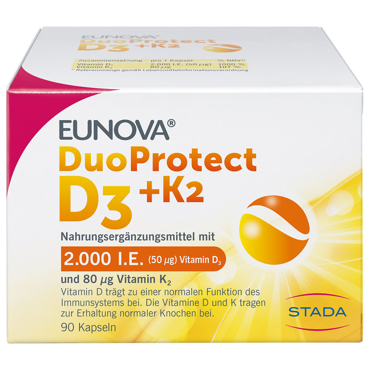 EUNOVA DuoProtect D3+K2 2000 I.E./80 �g Kapseln