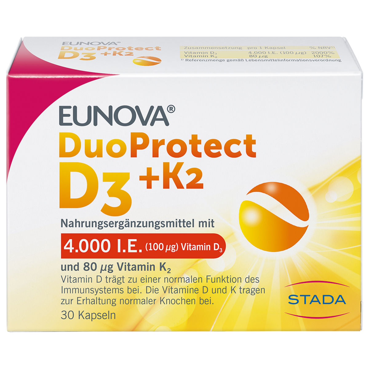 EUNOVA DuoProtect D3+K2 4000 I.E./80 �g Kapseln