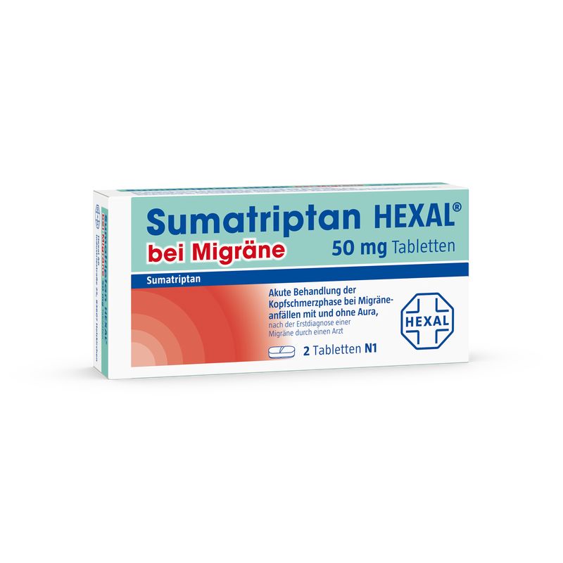 SUMATRIPTAN HEXAL bei Migr�ne 50 mg Tabletten