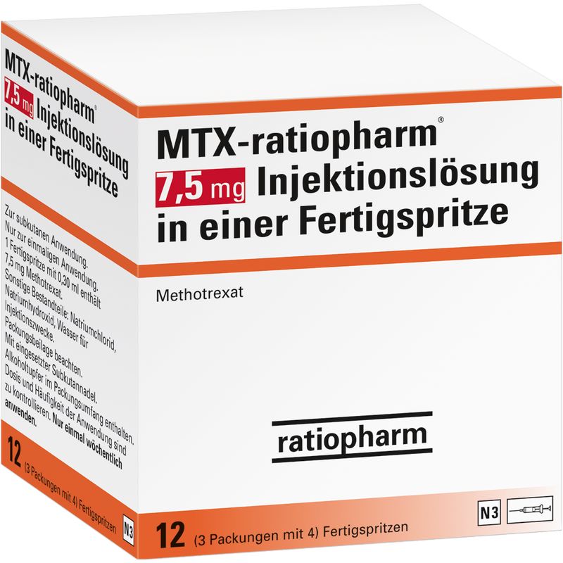 MTX-ratiopharm 7,5 mg Inj.-L�sung i.e.Fertigspr.