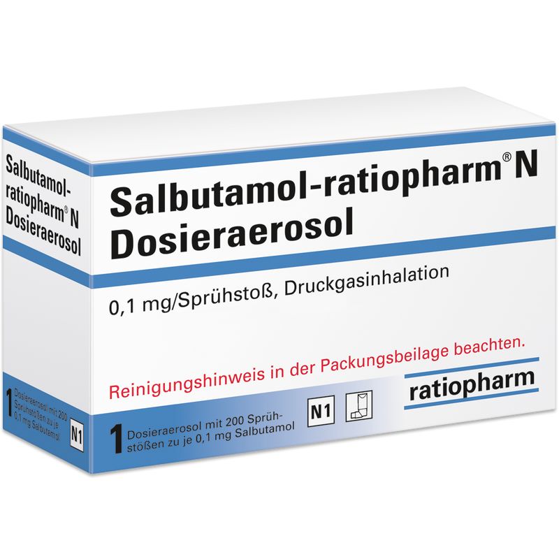 SALBUTAMOL-ratiopharm N 200 Hub Dosieraerosol