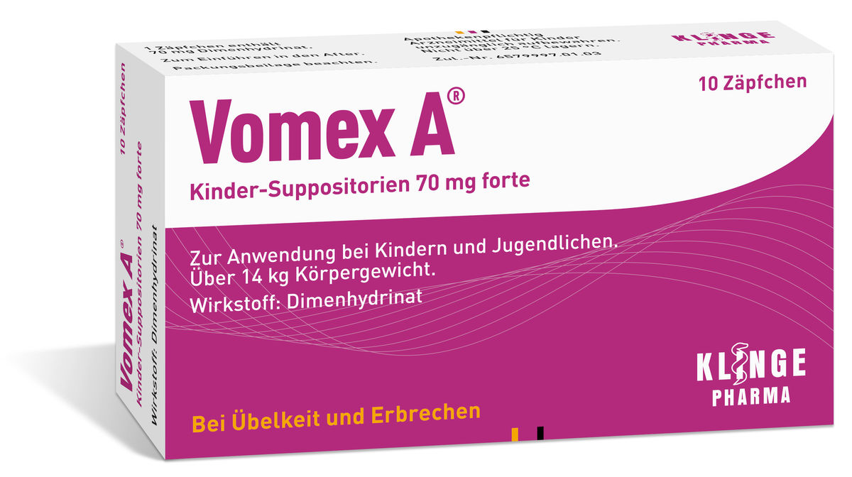 VOMEX A Kinder-Suppositorien 70 mg forte