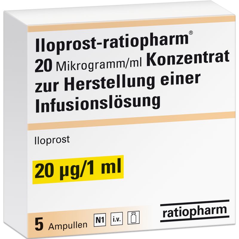 ILOPROST-ratiopharm 20 �g/ml K.z.H.e.Inf.-L.20�g