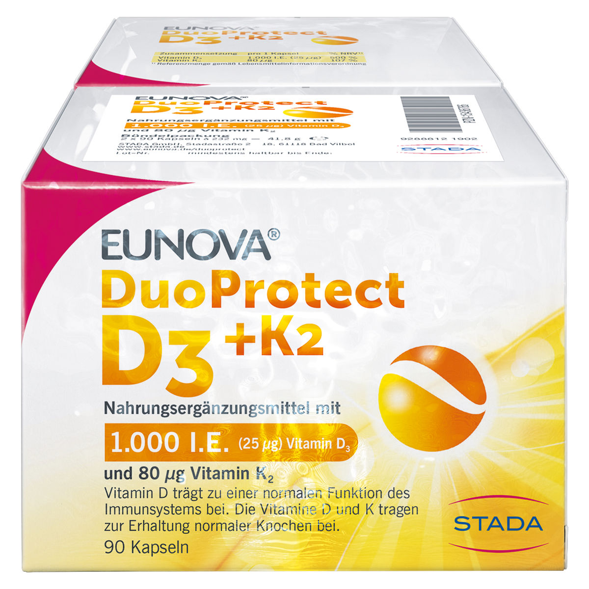 EUNOVA DuoProtect D3+K2 1000 I.E./80 �g Kaps.Kombi