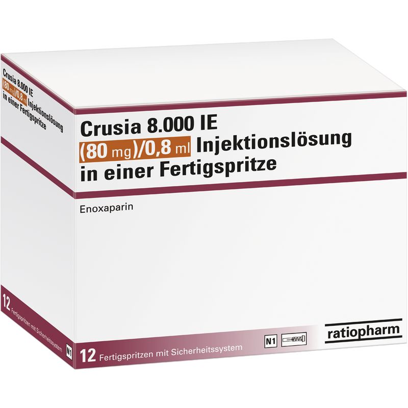 CRUSIA 8.000 I.E. 80 mg/0,8 ml ILO F.Sp.+Sich-Sys.