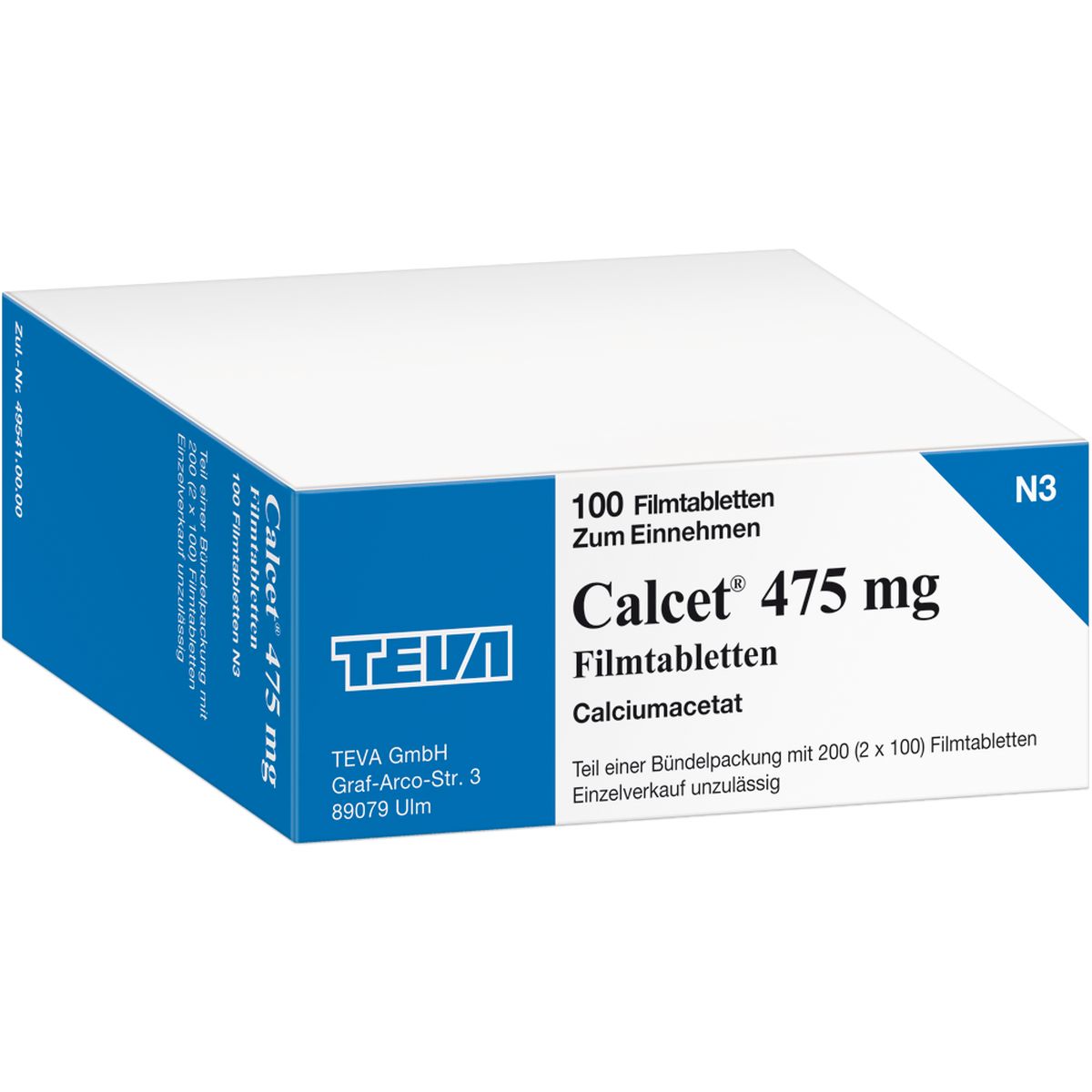 CALCET 475 mg Filmtabletten