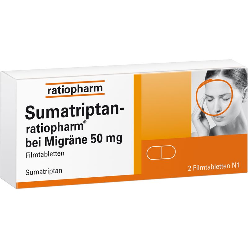 SUMATRIPTAN-ratiopharm bei Migr�ne 50 mg Filmtabl.