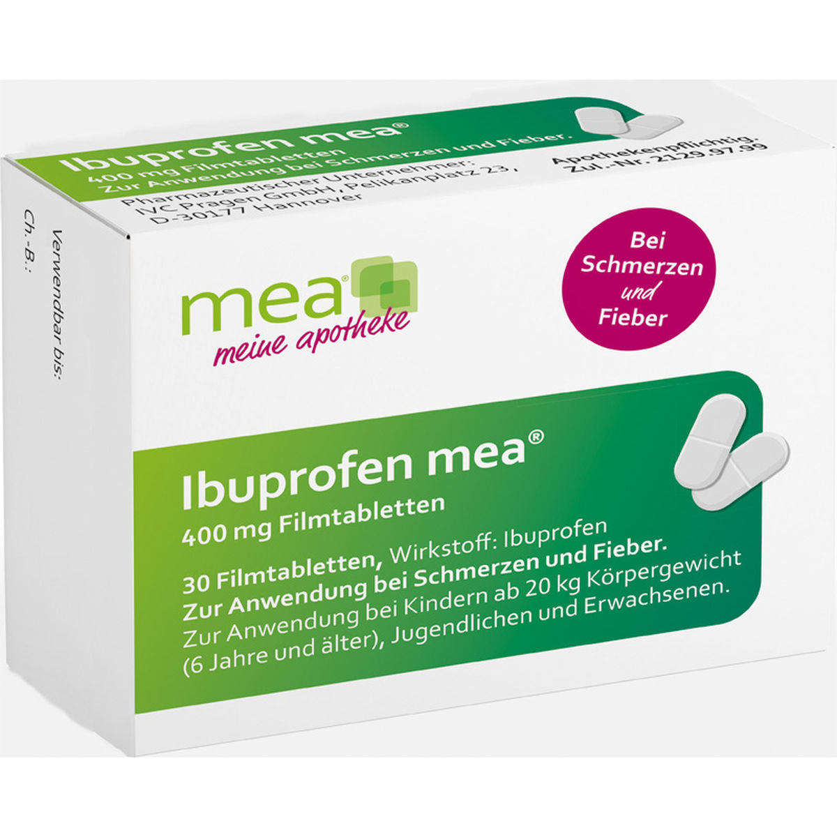 IBUPROFEN mea 400 mg Filmtabletten