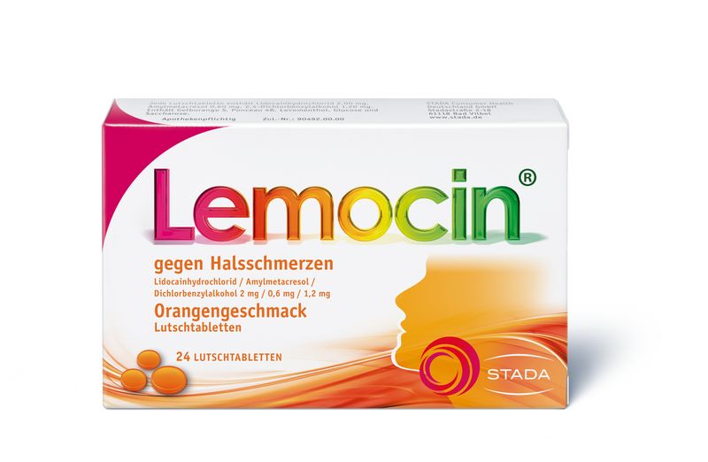 LEMOCIN gegen Halsschmerzen Orangengeschmack Lut.