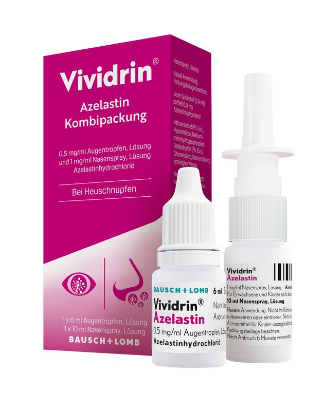 VIVIDRIN Azelastin Kombi.0,5 mg/ml ATR+1 mg/ml NAS
