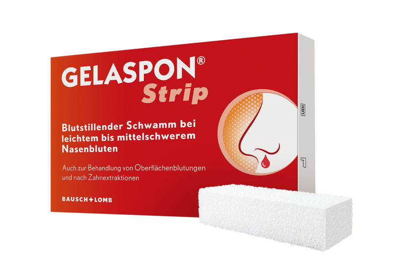 GELASPON Strip 1x1x4 cm Gelatineschwamm