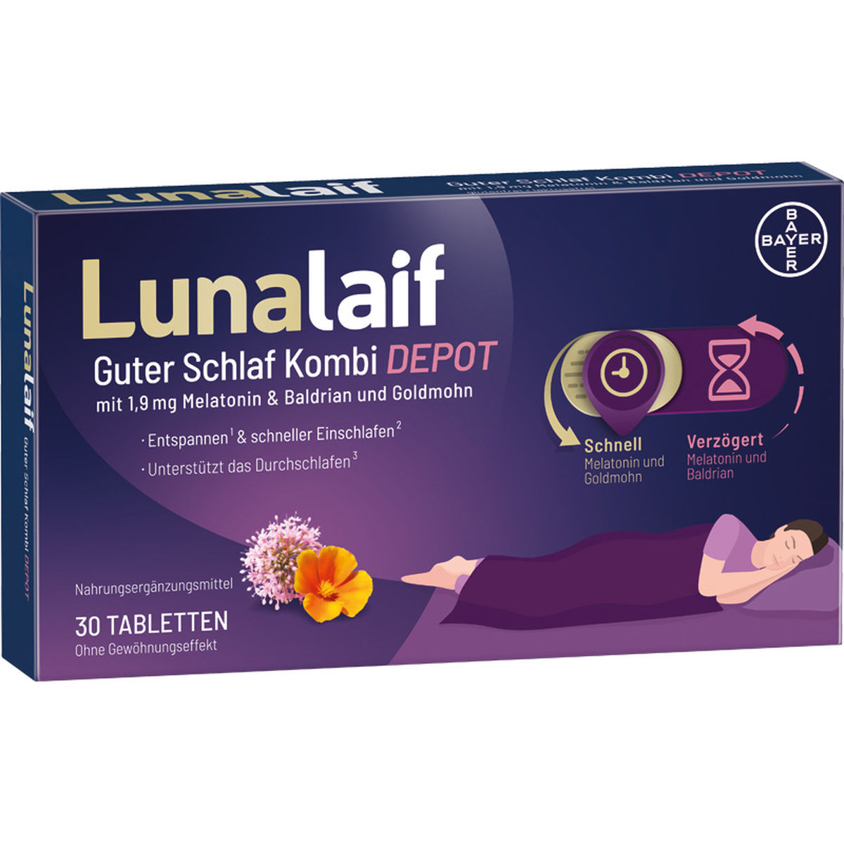LUNALAIF Guter Schlaf Kombi Depot Tabletten
