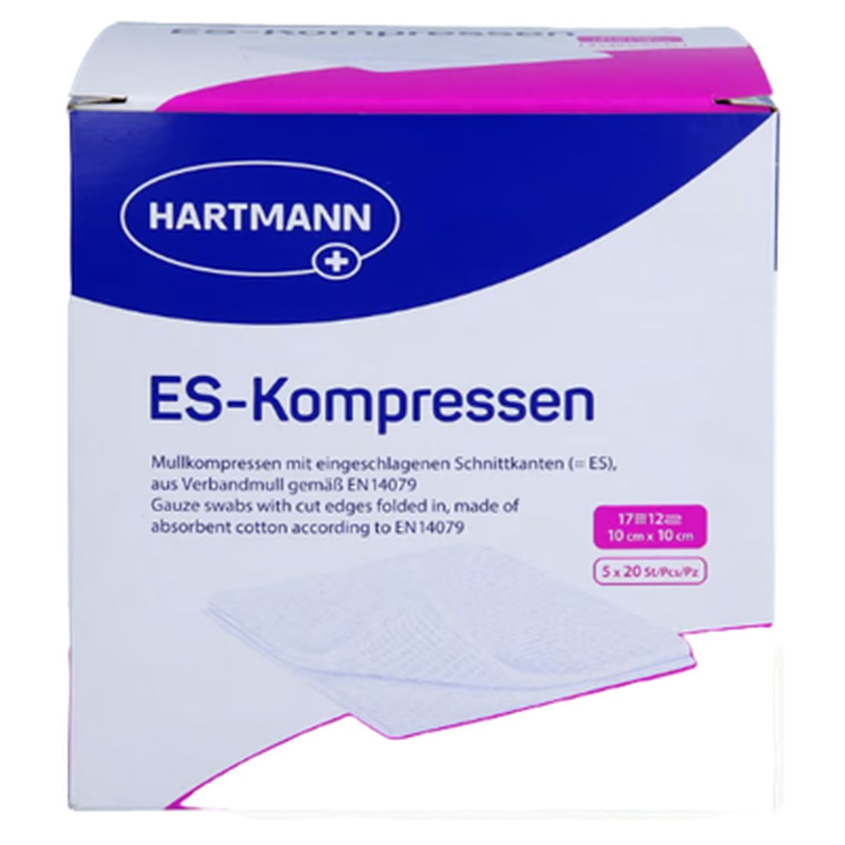 ES-KOMPRESSEN steril 10x10 cm 12fach Gro�packung