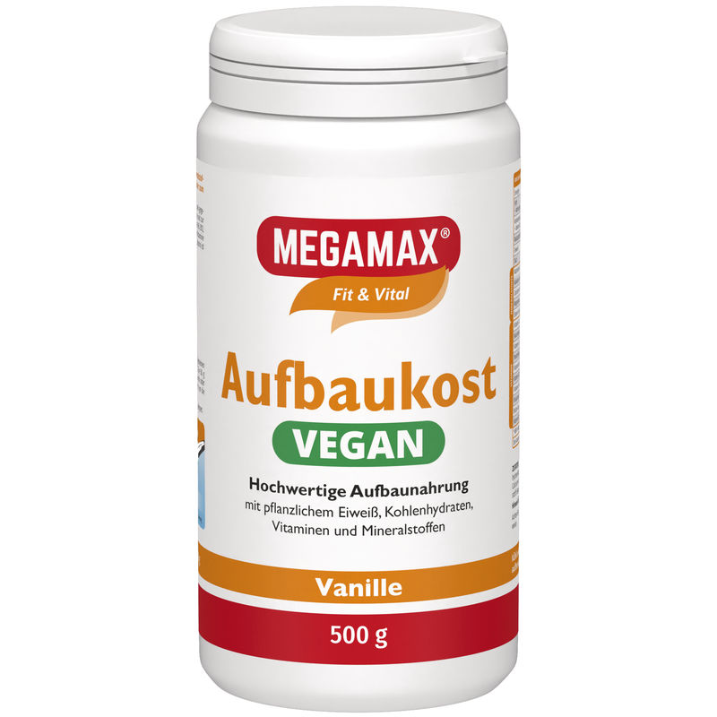 AUFBAUKOST vegan Vanille Megamax Pulver