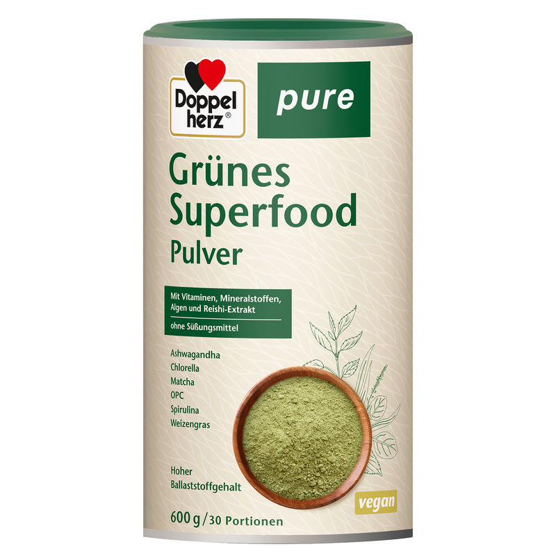 DOPPELHERZ Gr�nes Superfood pure Pulver