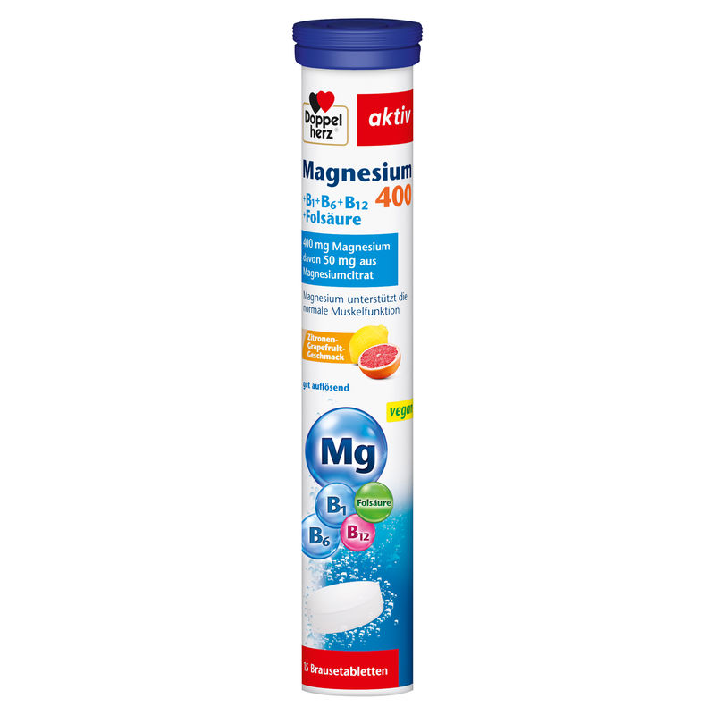 DOPPELHERZ Magnesium 400+B1+B6+B12+Fols�ure BTA