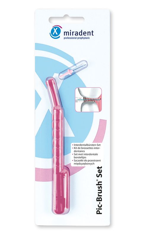 MIRADENT Interd.Pic-Brush Set 1Halt+1B�.tran.pink