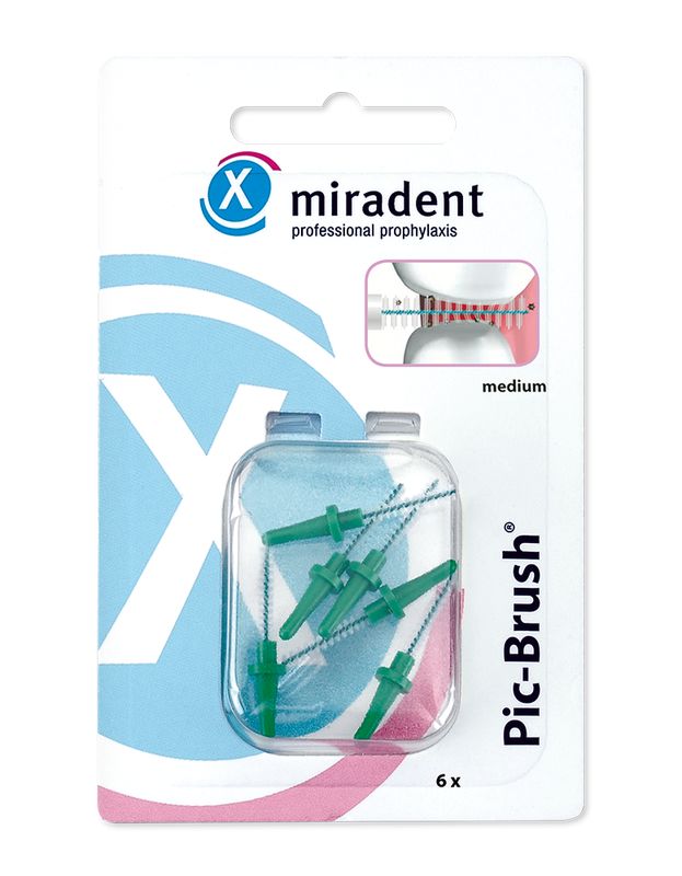 MIRADENT Interd.Pic-Brush Ersatzb.medium gr�n