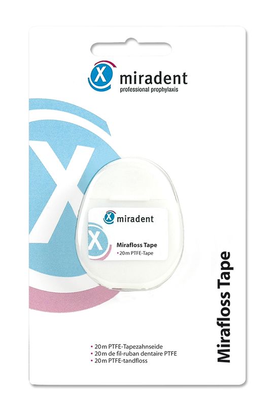 MIRADENT Zahnseide Mirafloss Tape teflonbeschicht.