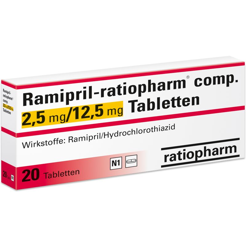 RAMIPRIL-ratiopharm comp.2,5 mg/12,5 mg Tabletten